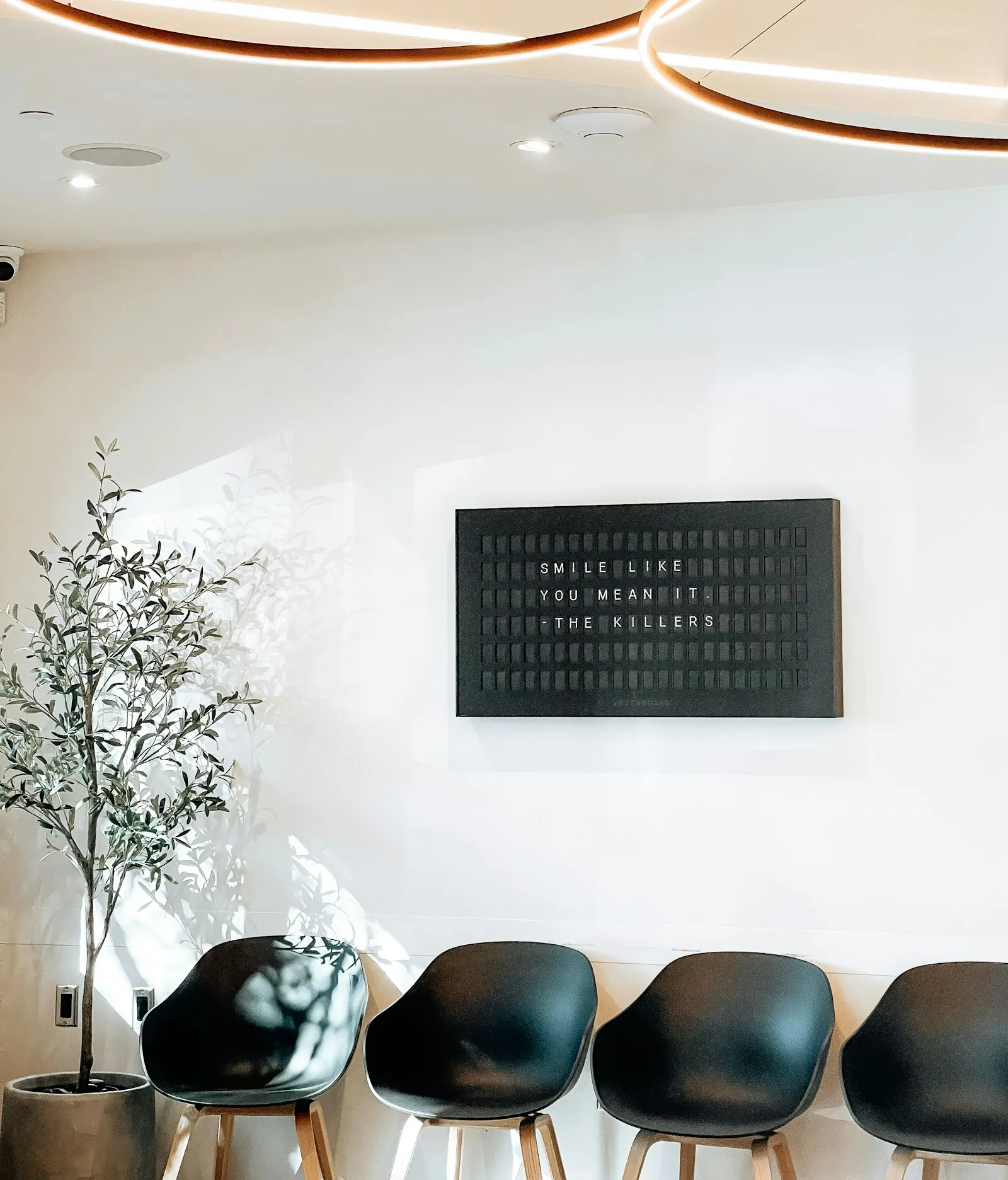 Modern medical office waiting area
