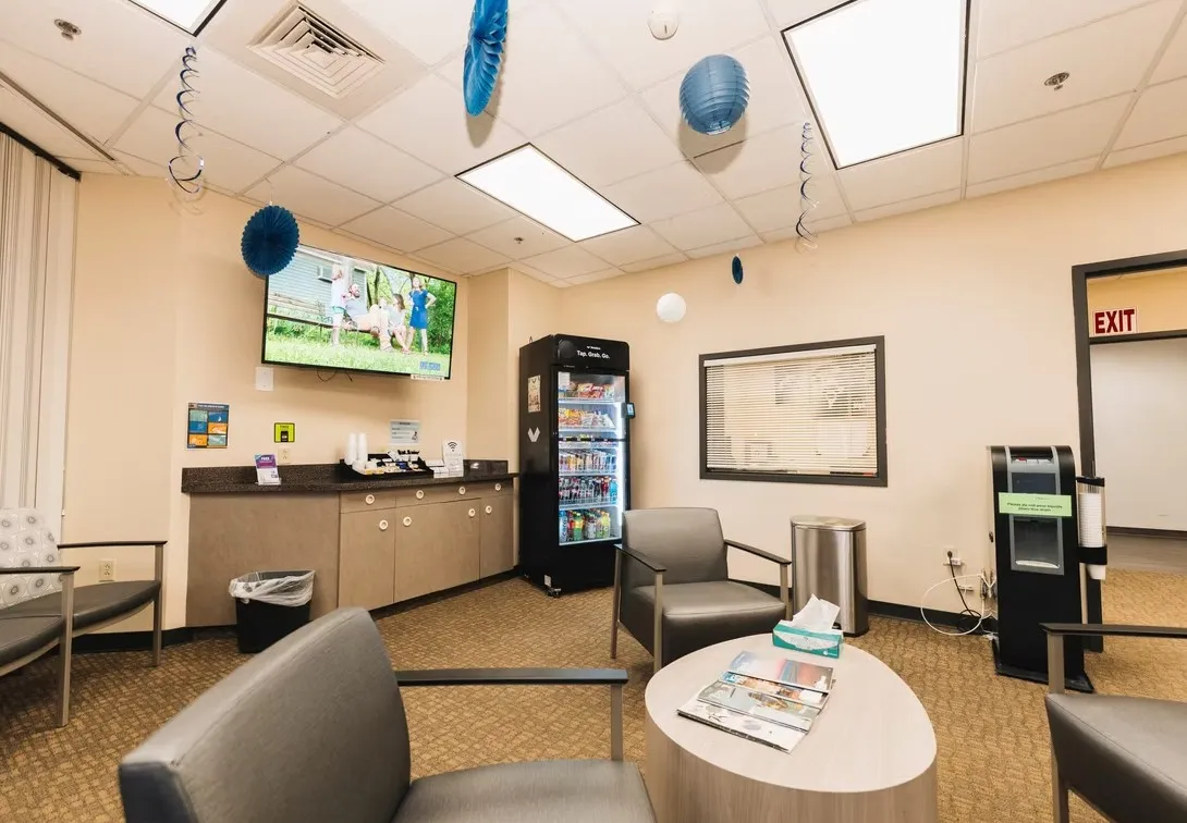 Smart vending machine placed in a clinic waiting room
